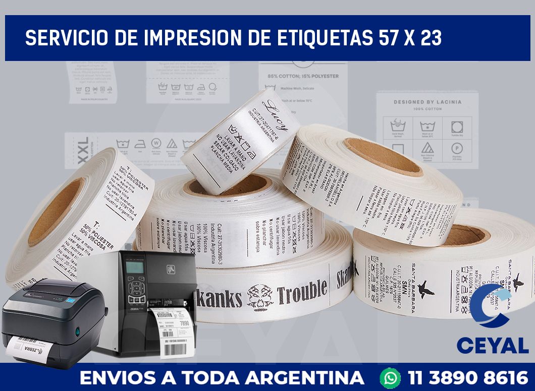 servicio de impresion de etiquetas 57 x 23