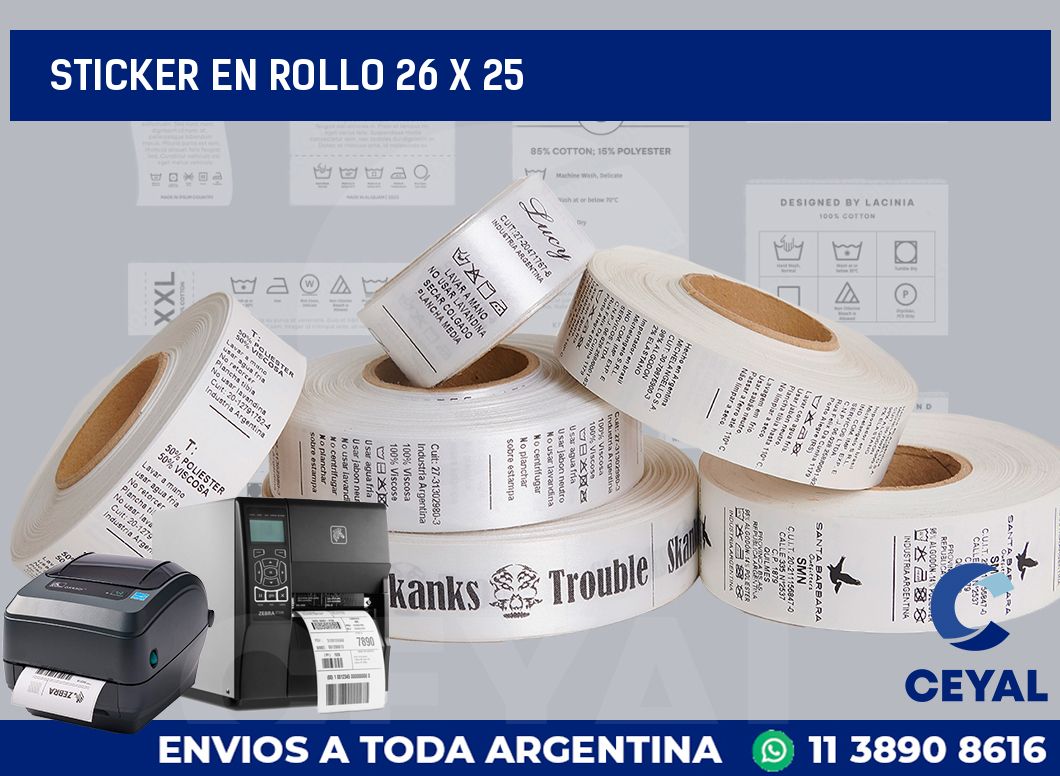 sticker en rollo 26 x 25
