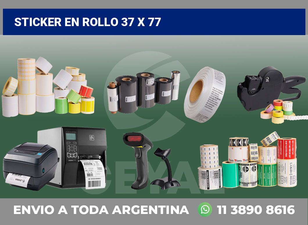 sticker en rollo 37 x 77