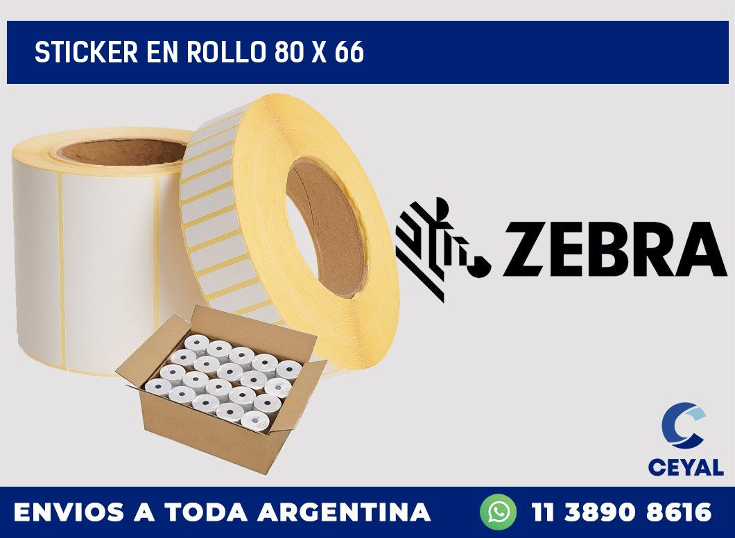 sticker en rollo 80 x 66