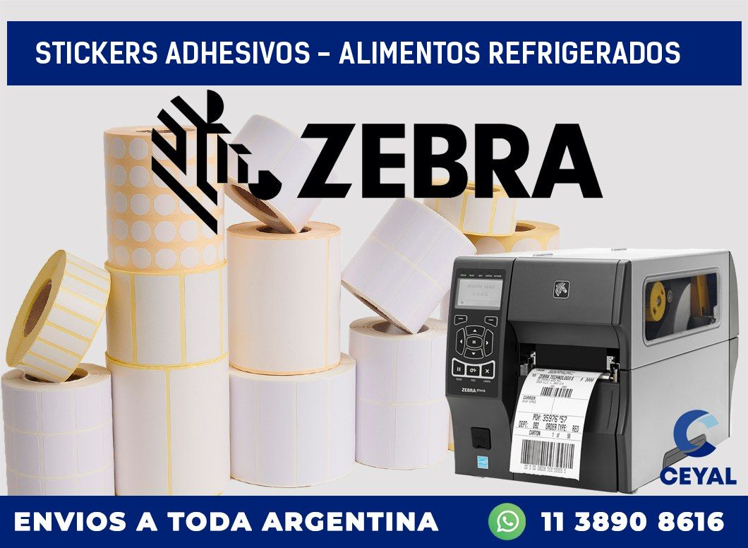 stickers adhesivos - alimentos refrigerados