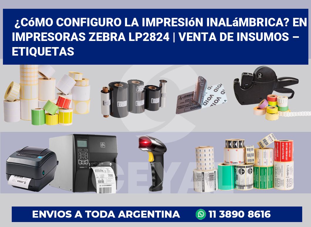 ¿Cómo configuro la impresión inalámbrica? En impresoras Zebra LP2824 | Venta de insumos – Etiquetas