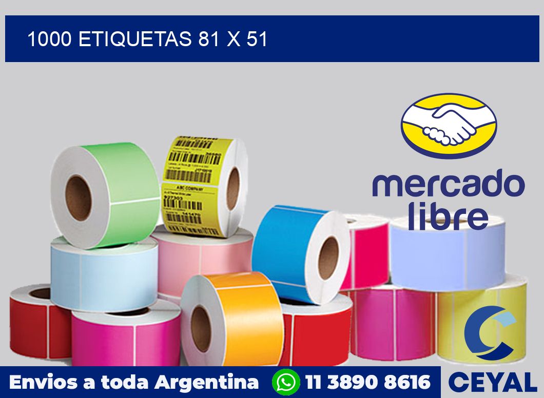 1000 etiquetas 81 x 51