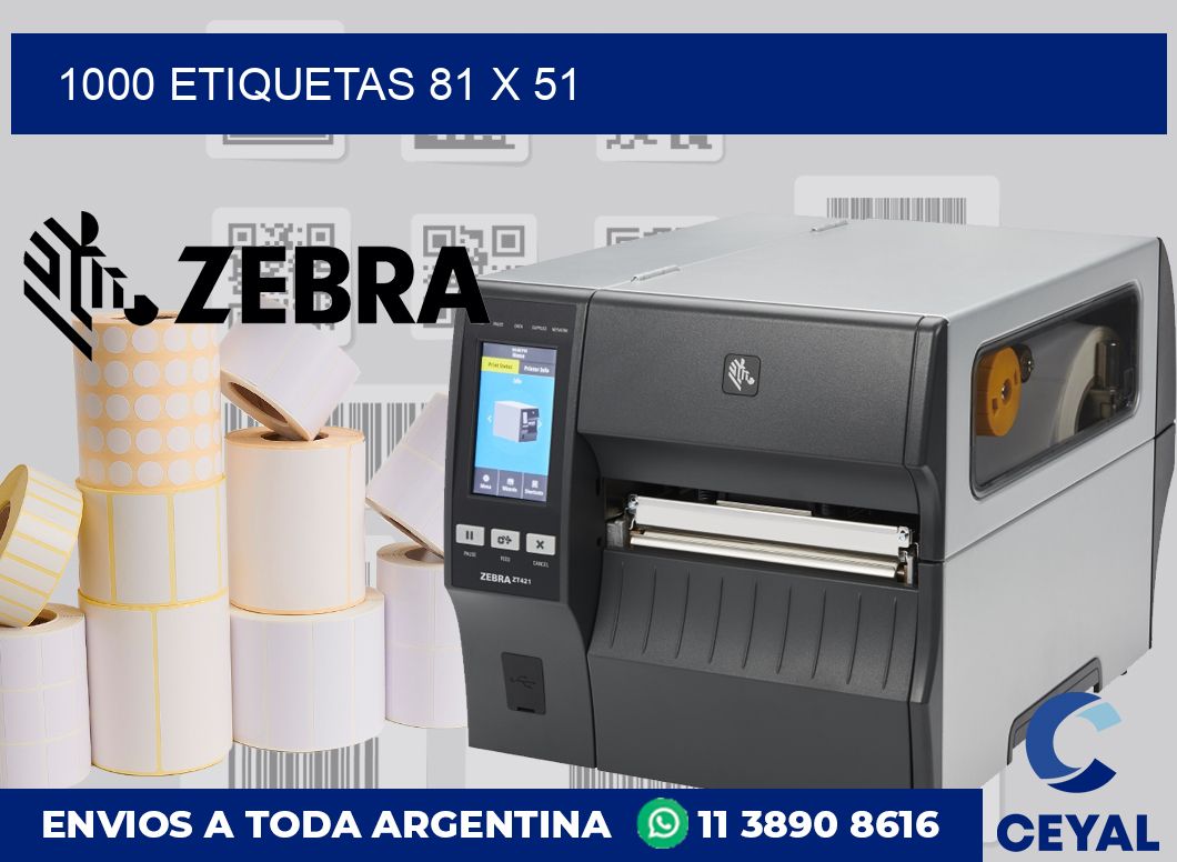 1000 etiquetas 81 x 51