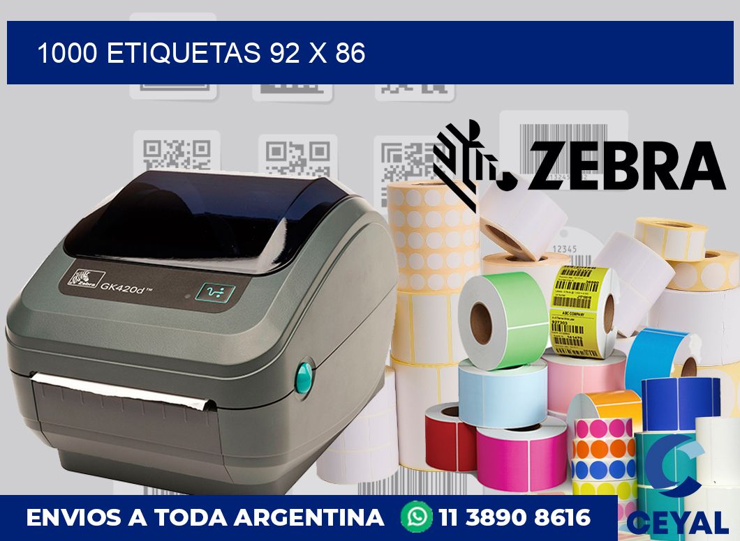1000 etiquetas 92 x 86