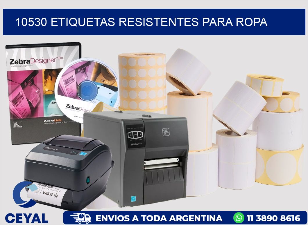 10530 Etiquetas resistentes para Ropa