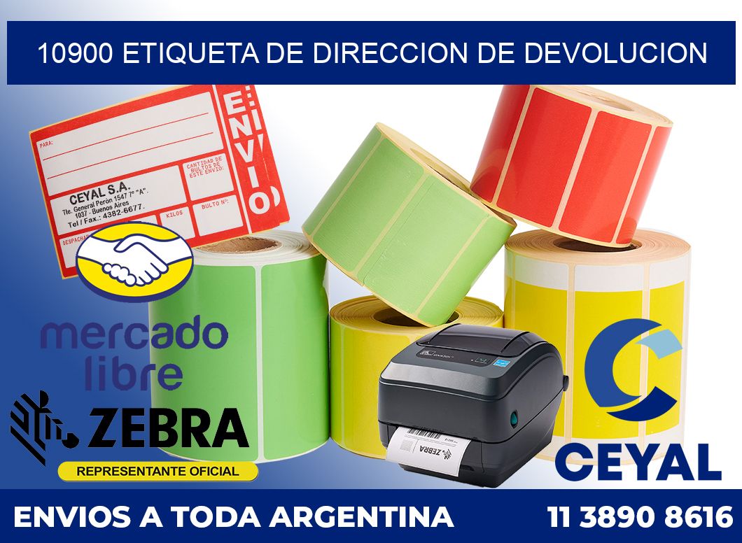 10900 Etiqueta de direccion de devolucion