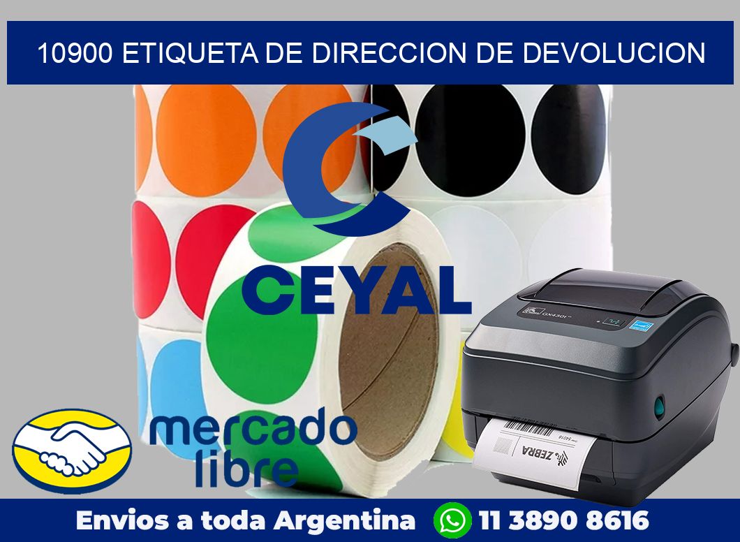 10900 Etiqueta de direccion de devolucion