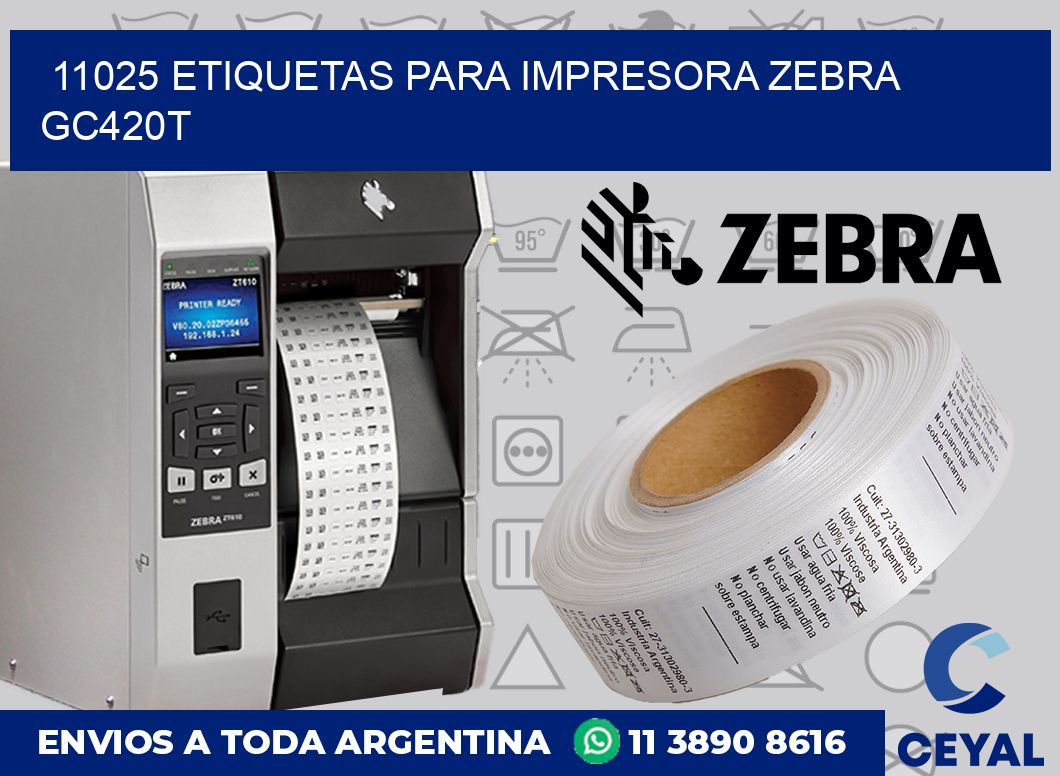 11025 etiquetas para impresora zebra GC420T