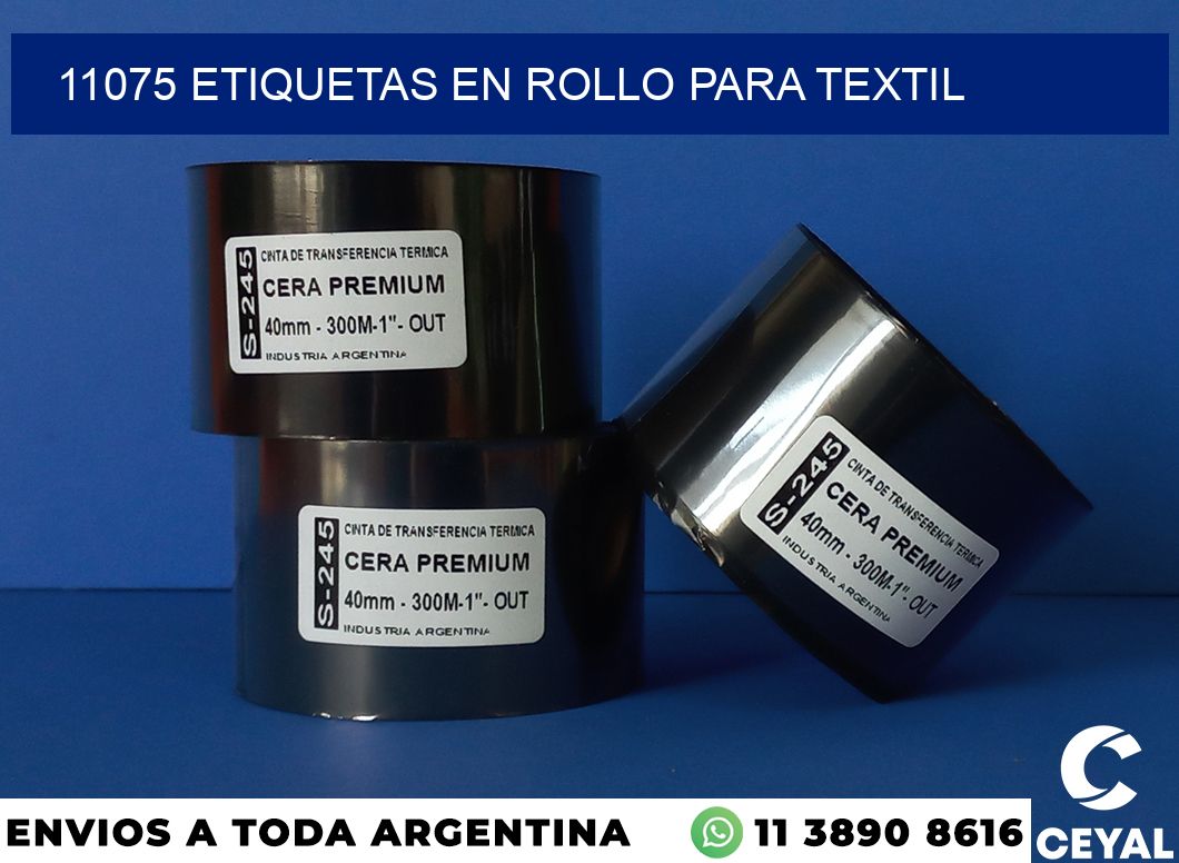 11075 etiquetas en rollo para textil