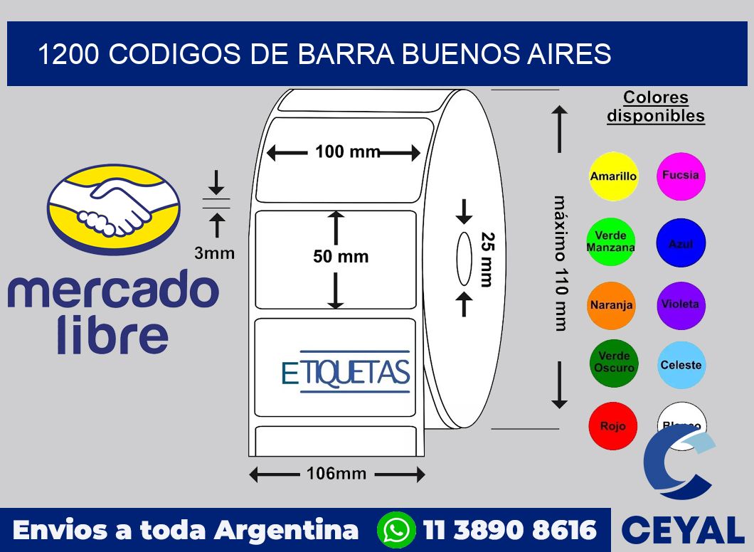 1200 Codigos de barra Buenos Aires