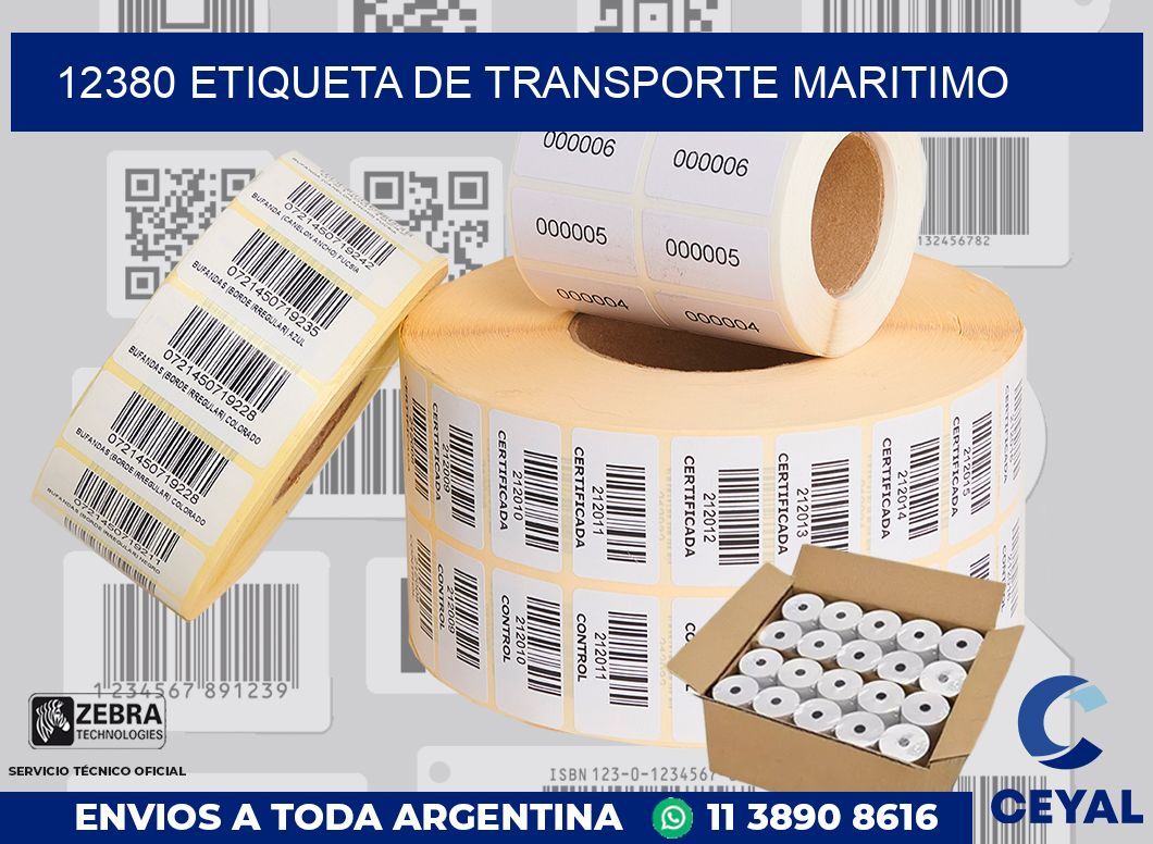 12380 Etiqueta de transporte maritimo