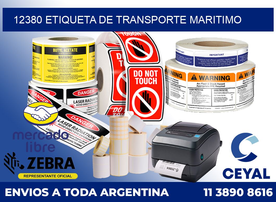 12380 Etiqueta de transporte maritimo
