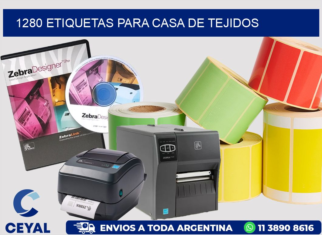 1280 Etiquetas para casa de tejidos