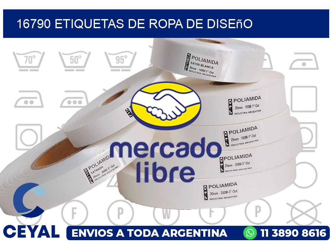 16790 Etiquetas de ropa de diseño