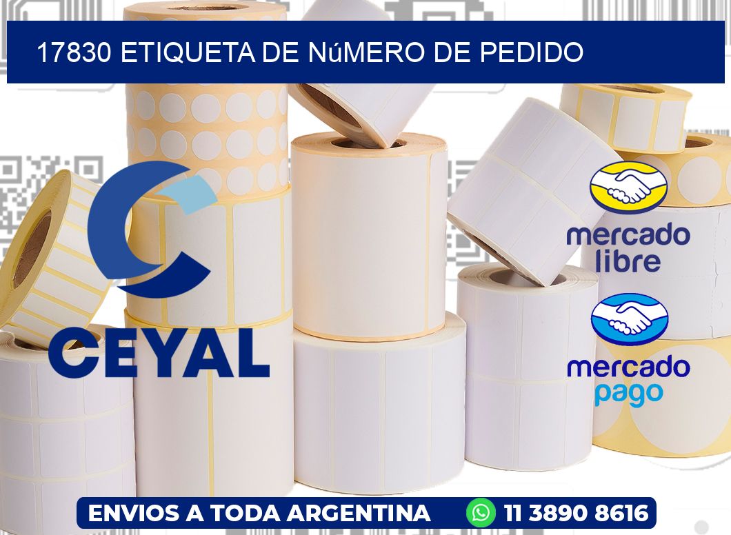 17830 Etiqueta de número de pedido