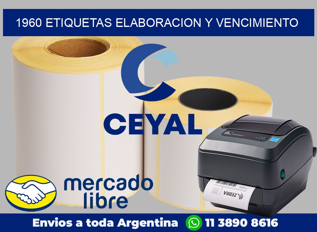 1960 Etiquetas elaboracion y vencimiento
