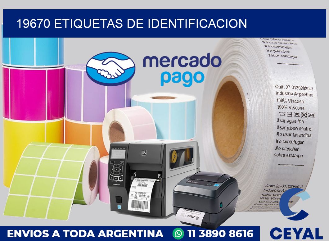 19670 Etiquetas de identificacion