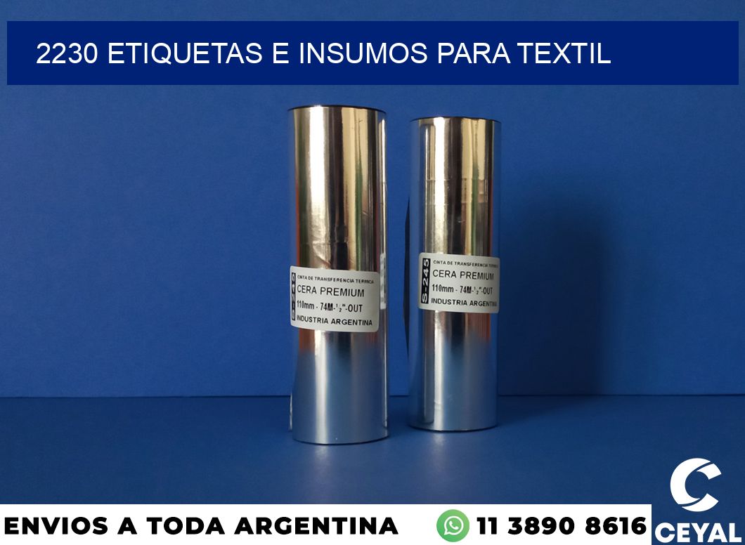 2230 etiquetas e insumos para textil