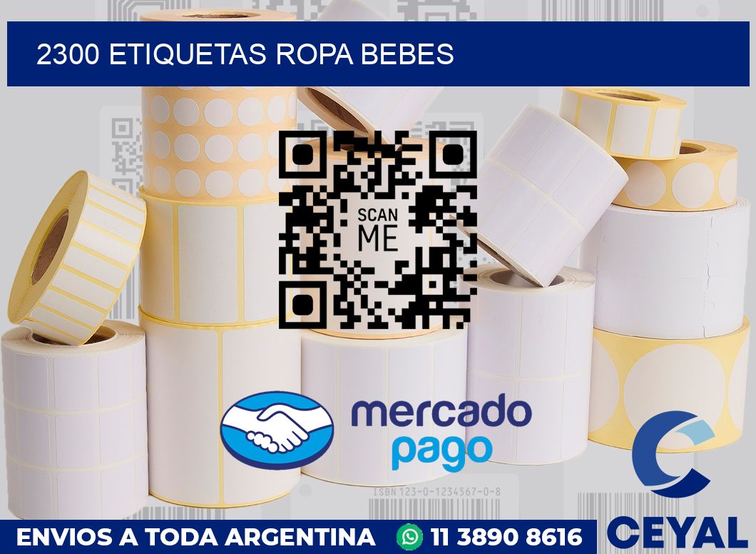 2300 Etiquetas ropa bebes
