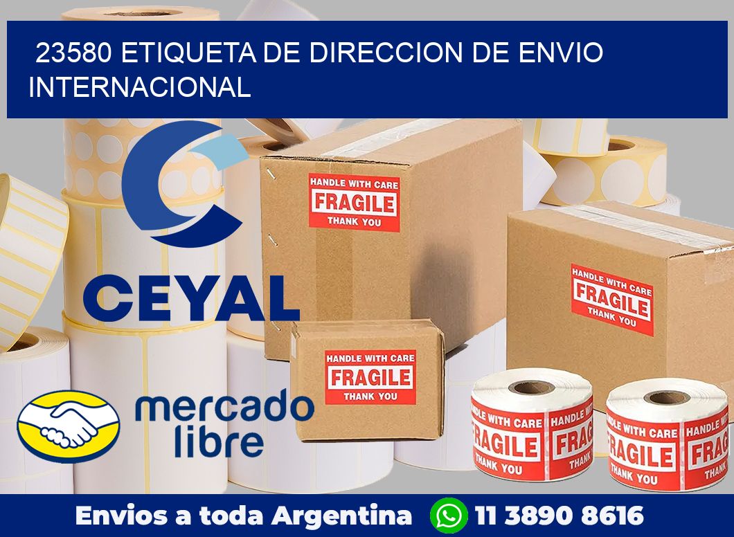 23580 Etiqueta de direccion de envio internacional