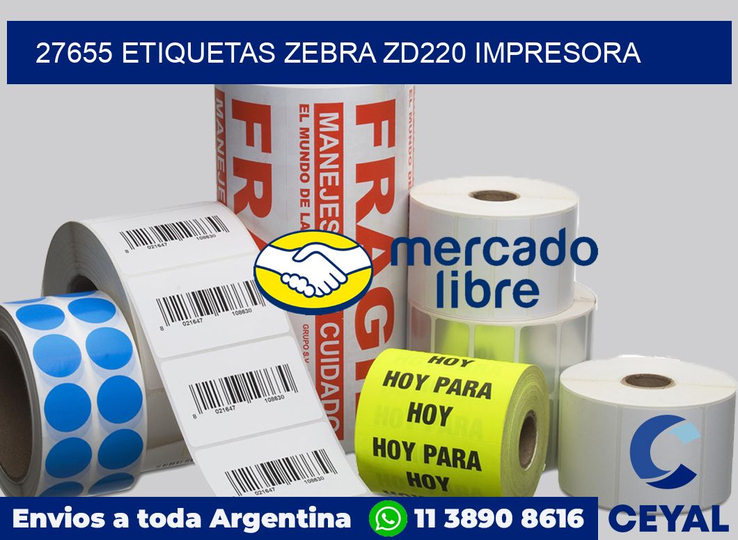 27655 etiquetas Zebra zd220 impresora