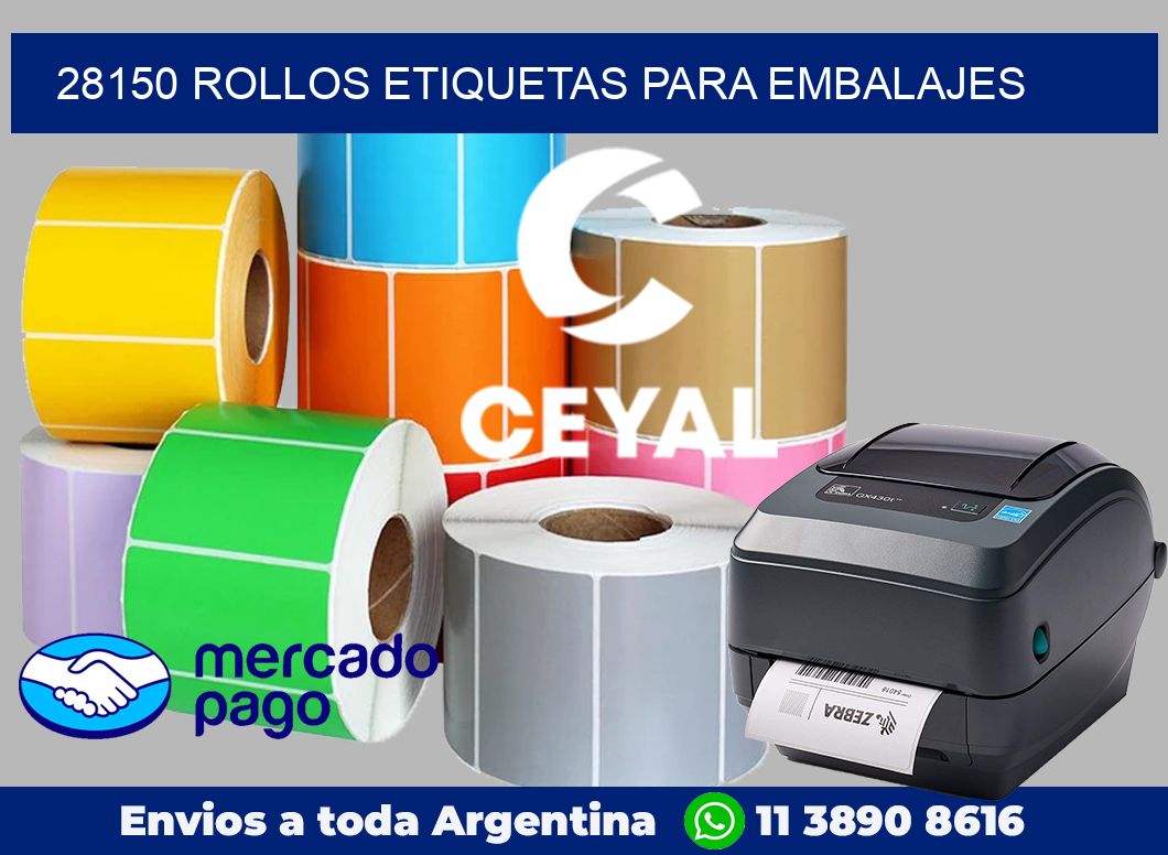 28150 Rollos etiquetas para embalajes