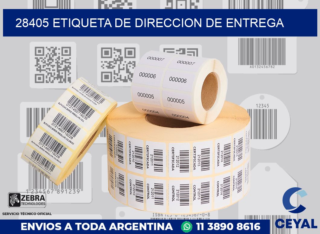 28405 Etiqueta de direccion de entrega