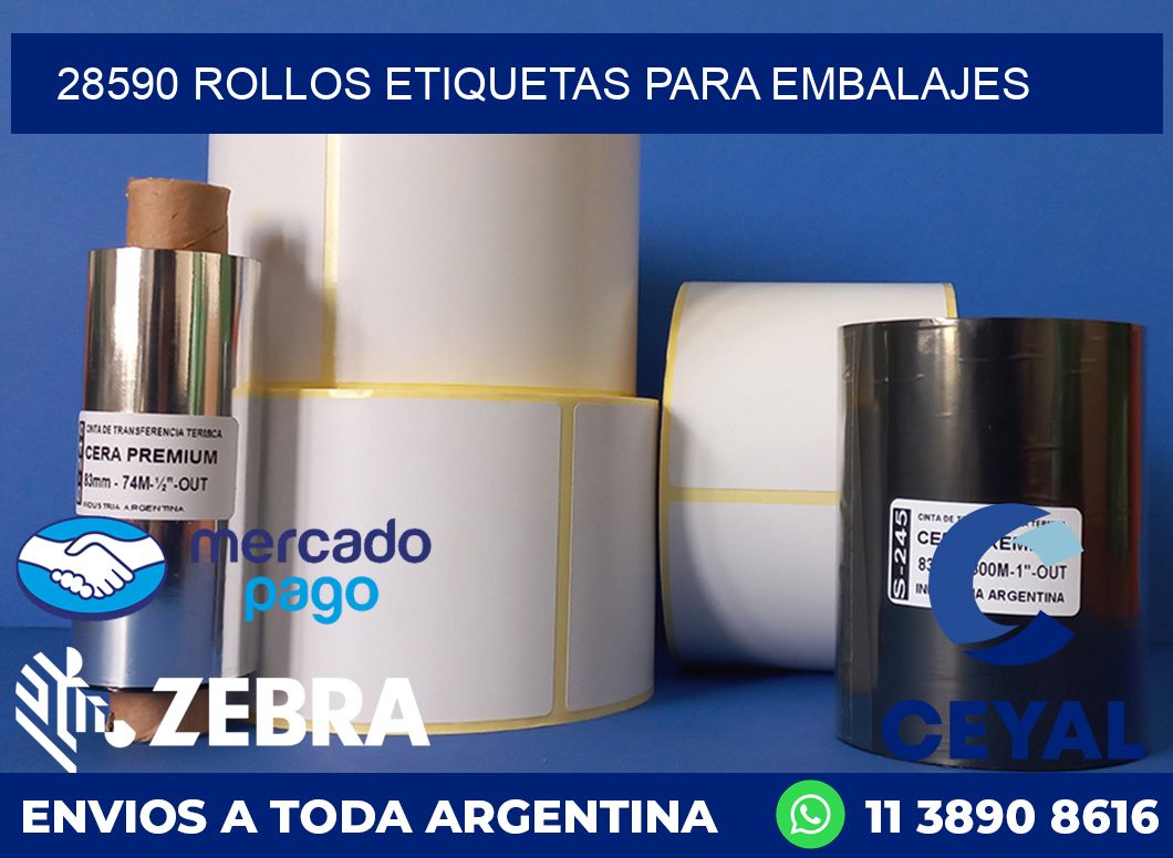 28590 rollos etiquetas para embalajes
