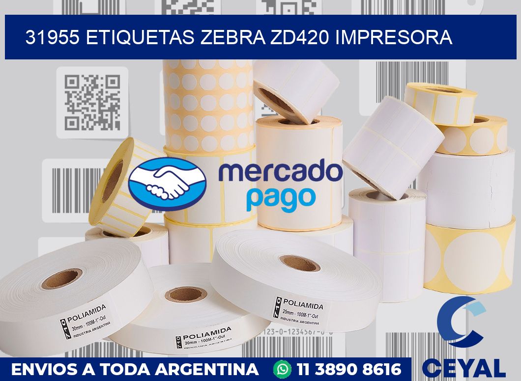 31955 etiquetas Zebra zd420 impresora