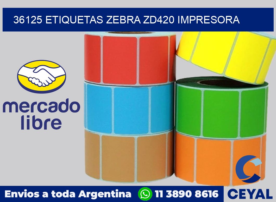 36125 etiquetas Zebra zd420 impresora