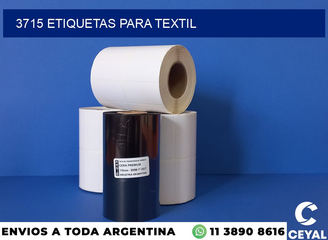3715 etiquetas para textil