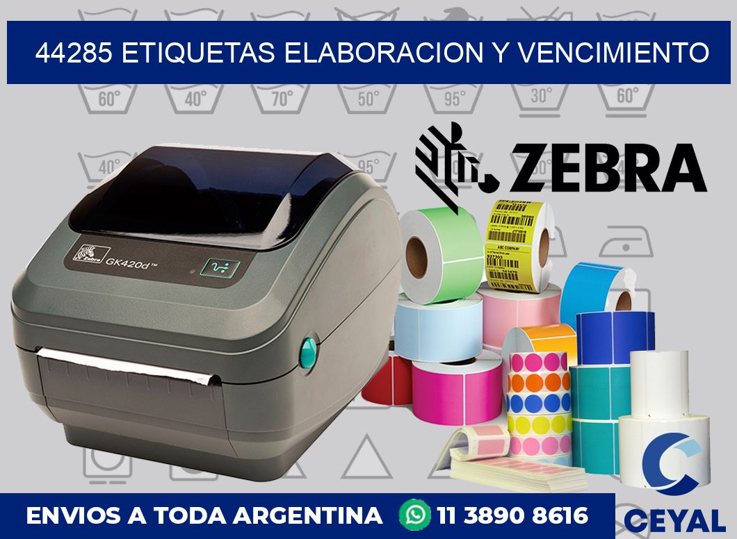 44285 Etiquetas elaboracion y vencimiento