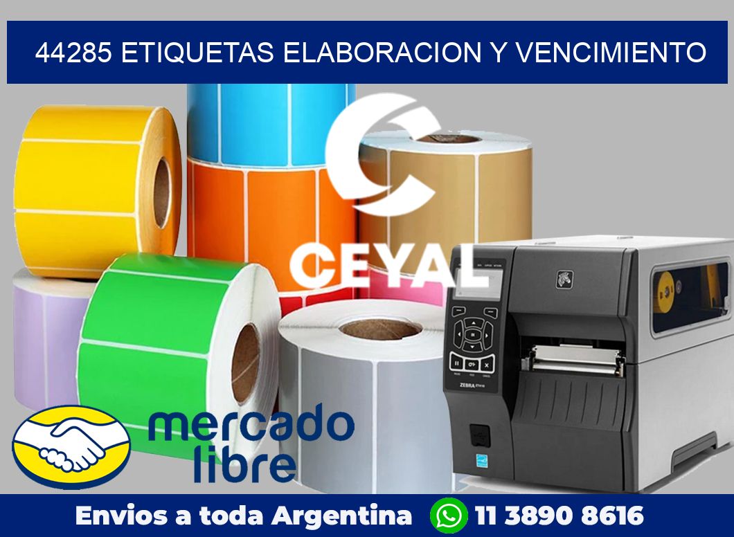 44285 Etiquetas elaboracion y vencimiento