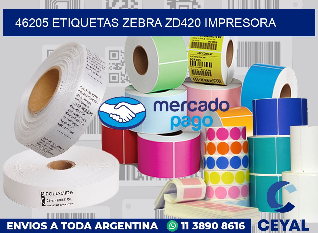 46205 etiquetas Zebra zd420 impresora