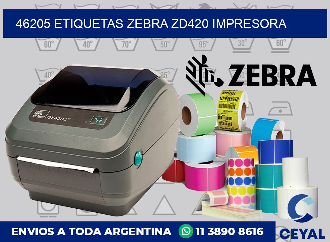 46205 etiquetas Zebra zd420 impresora