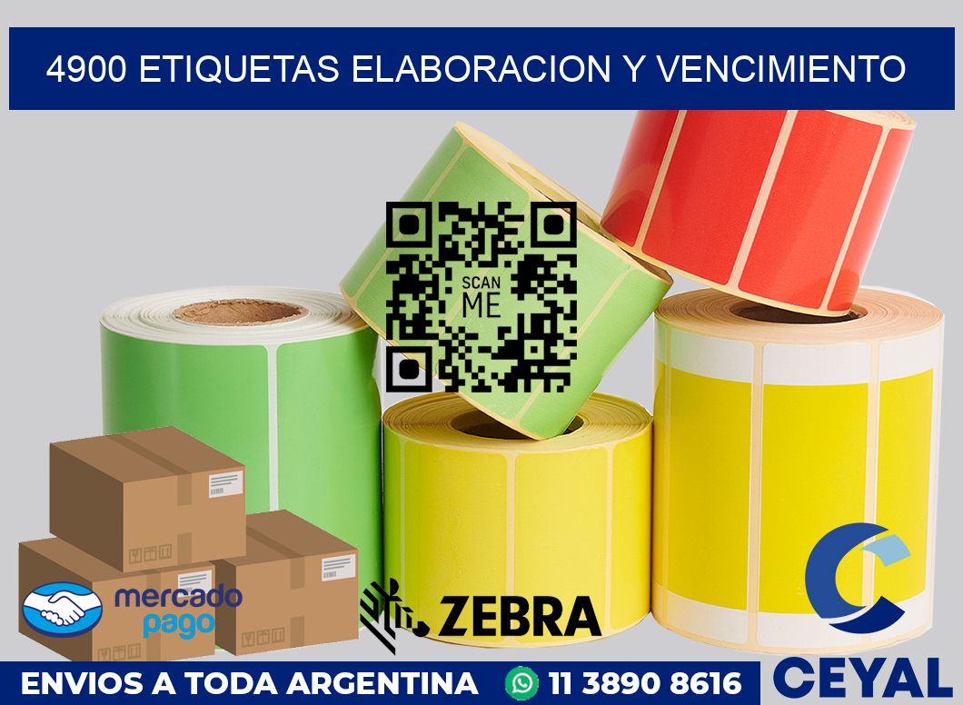 4900 Etiquetas elaboracion y vencimiento