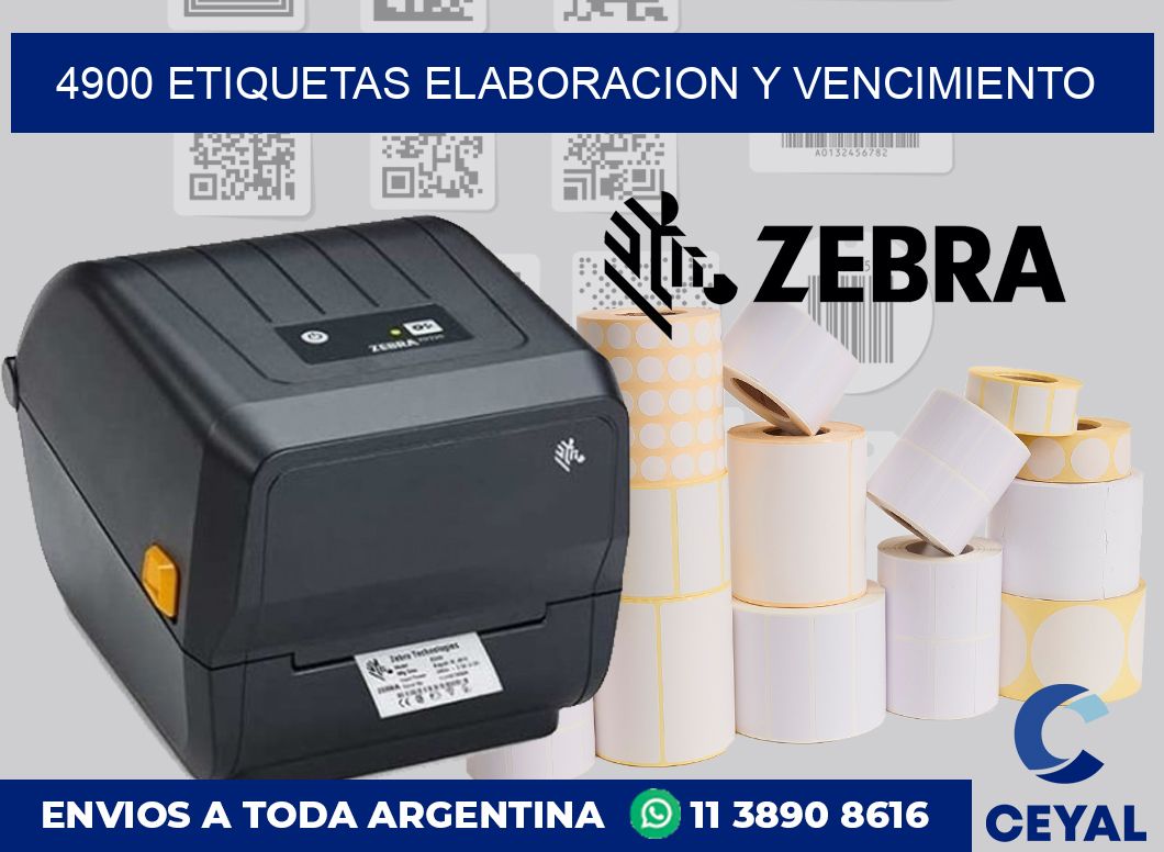 4900 Etiquetas elaboracion y vencimiento