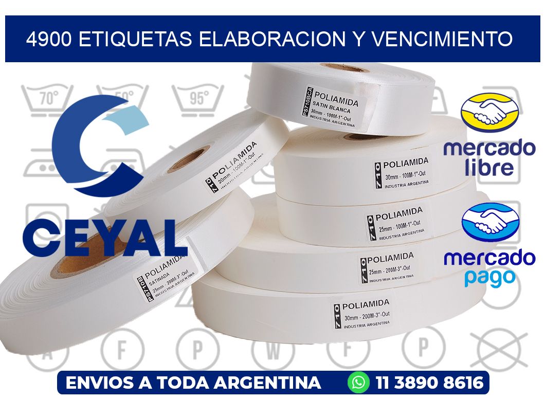 4900 Etiquetas elaboracion y vencimiento