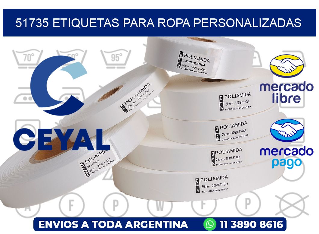 51735 Etiquetas para ropa Personalizadas