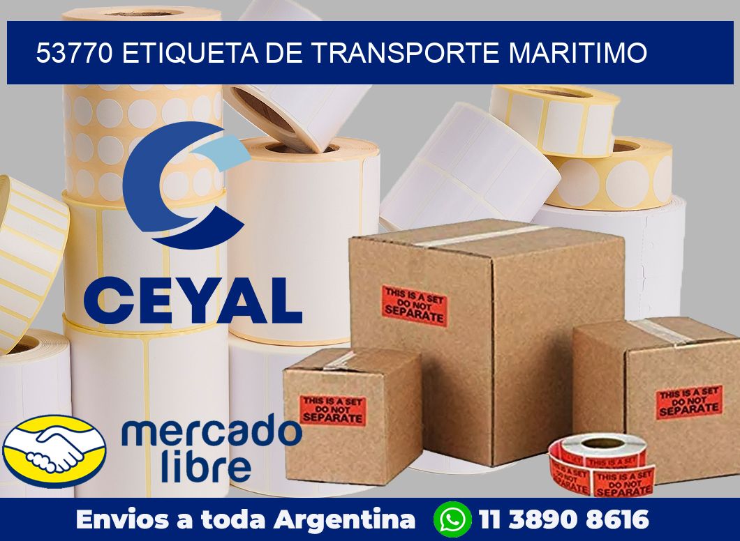 53770 Etiqueta de transporte maritimo