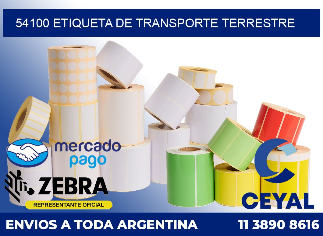 54100 Etiqueta de transporte terrestre