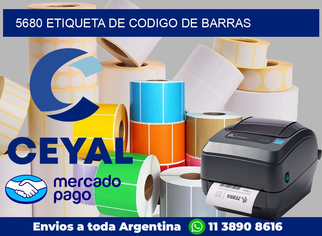 5680 Etiqueta de codigo de barras