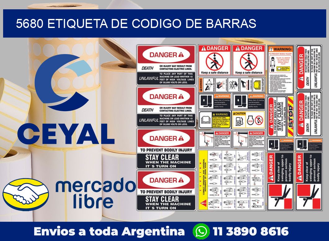 5680 Etiqueta de codigo de barras