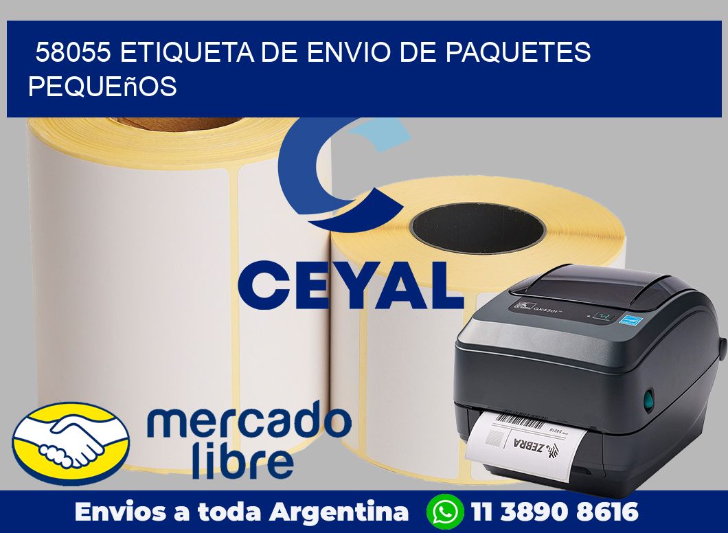 58055 Etiqueta de envio de paquetes pequeños