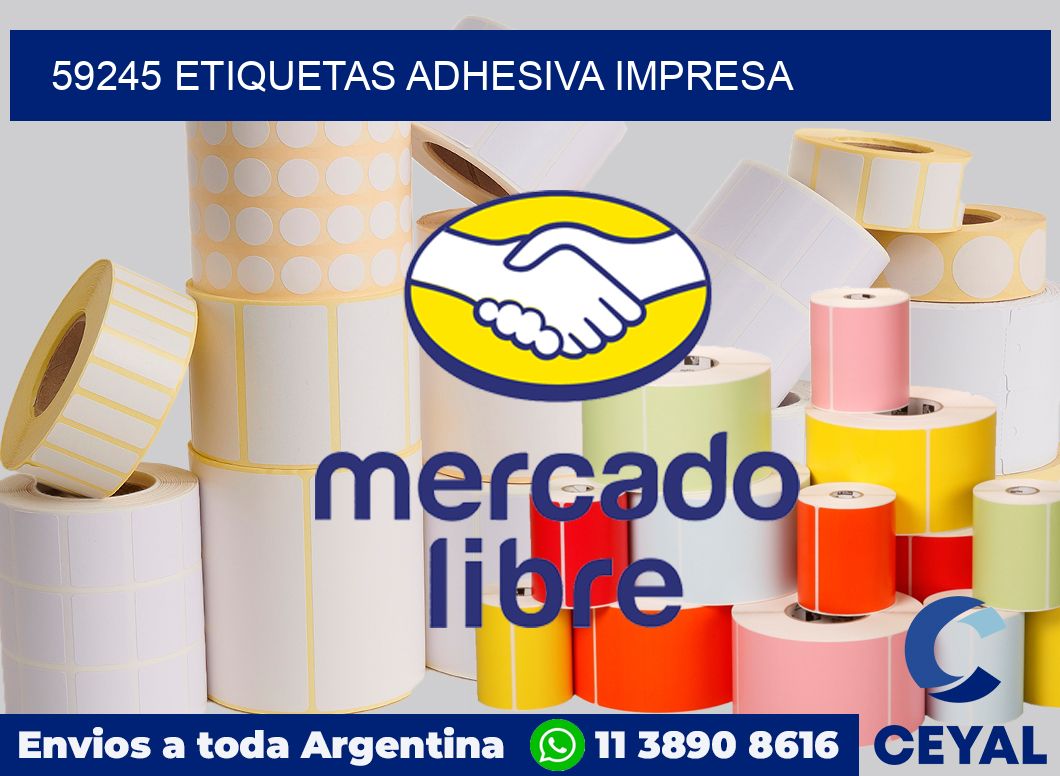 59245 etiquetas adhesiva impresa