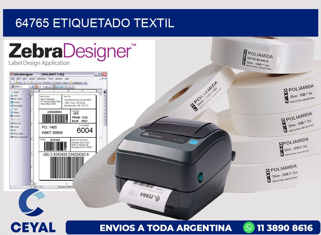 64765 Etiquetado textil