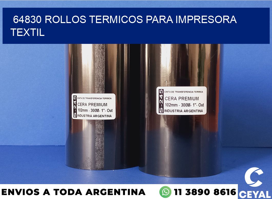64830 rollos termicos para impresora textil