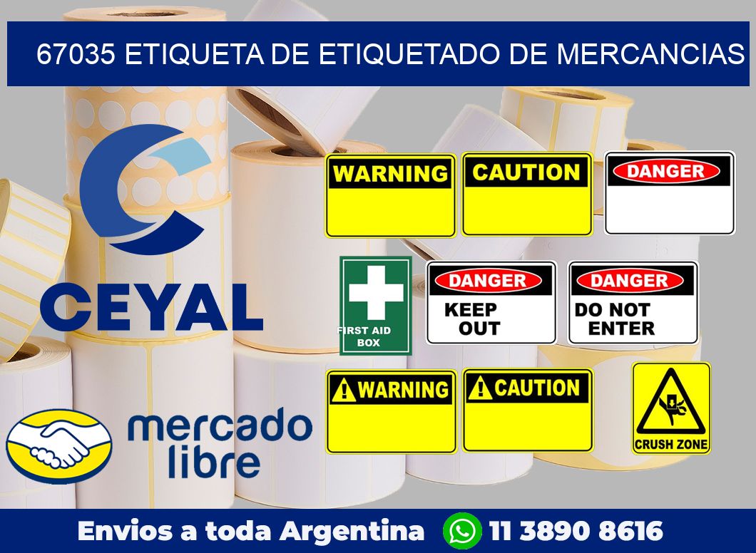 67035 Etiqueta de etiquetado de mercancias