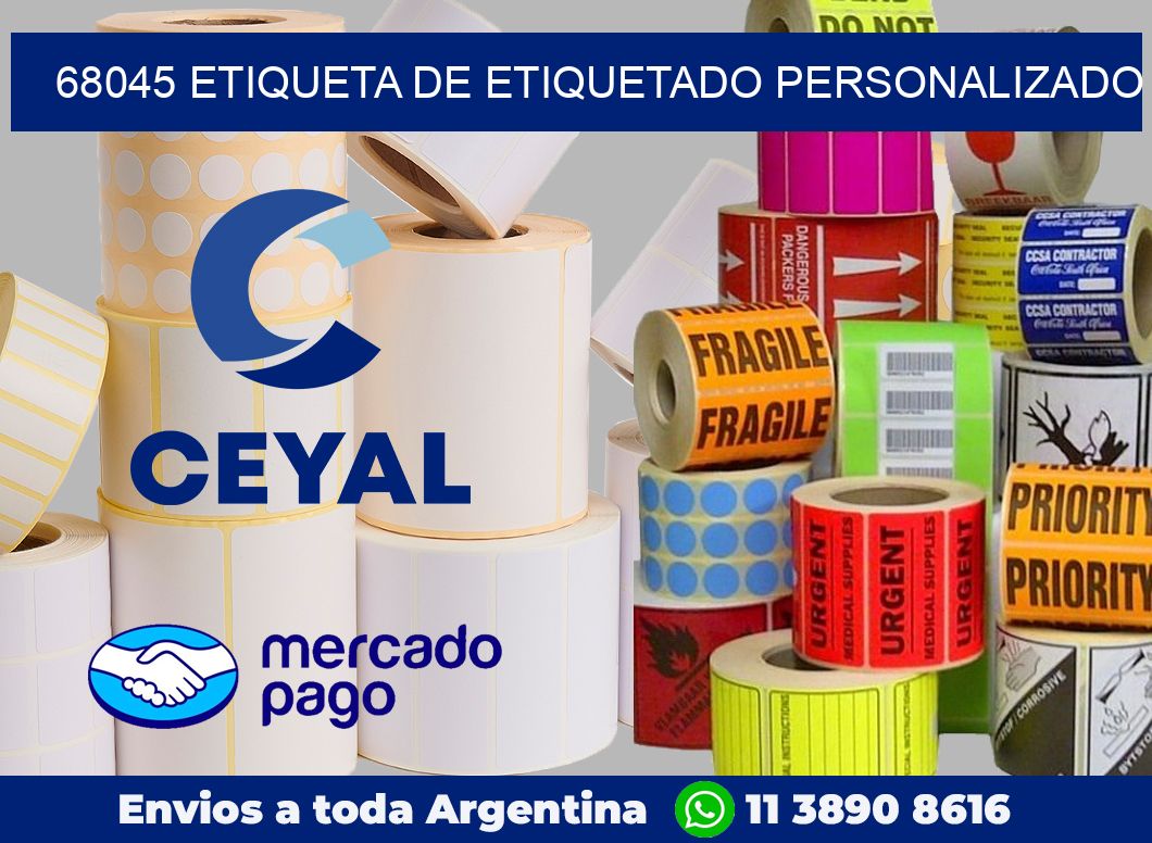 68045 Etiqueta de etiquetado personalizado